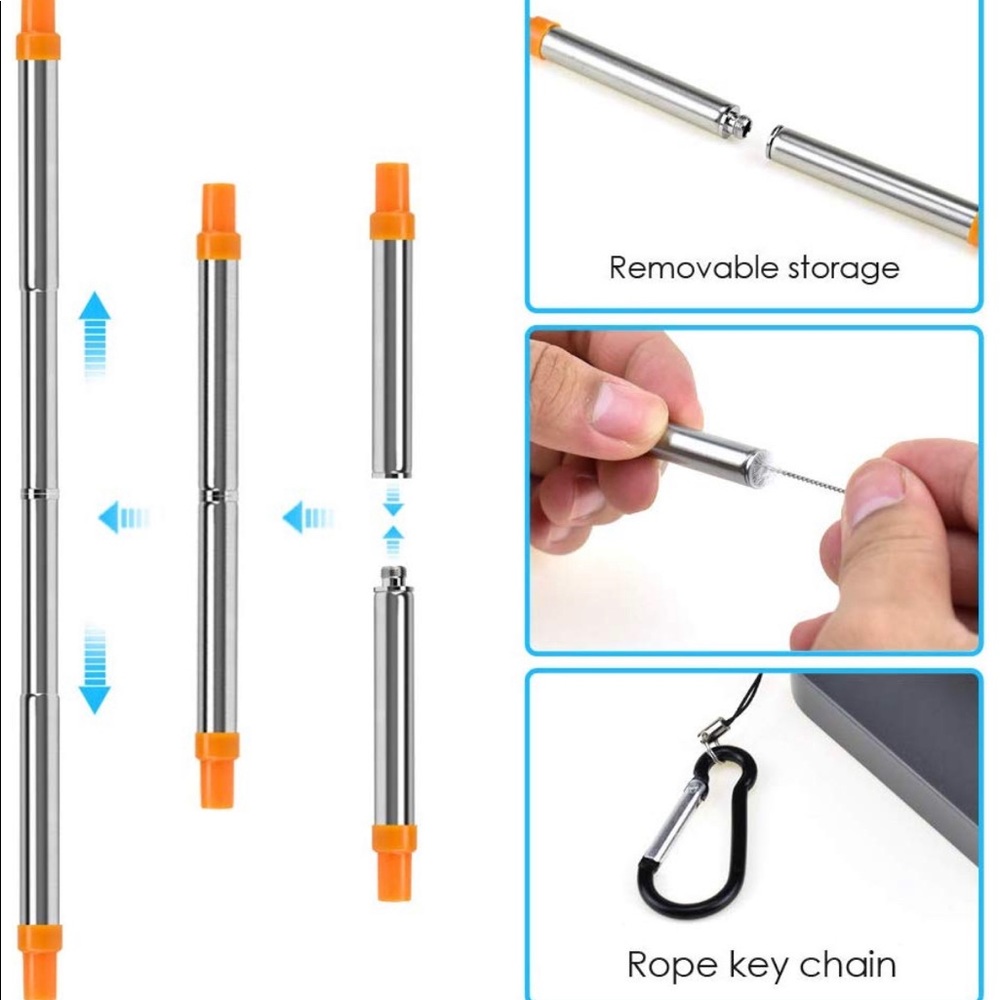 🥤NEW! Collapsable Reusable Straw!🥤 - Picture 3 of 5